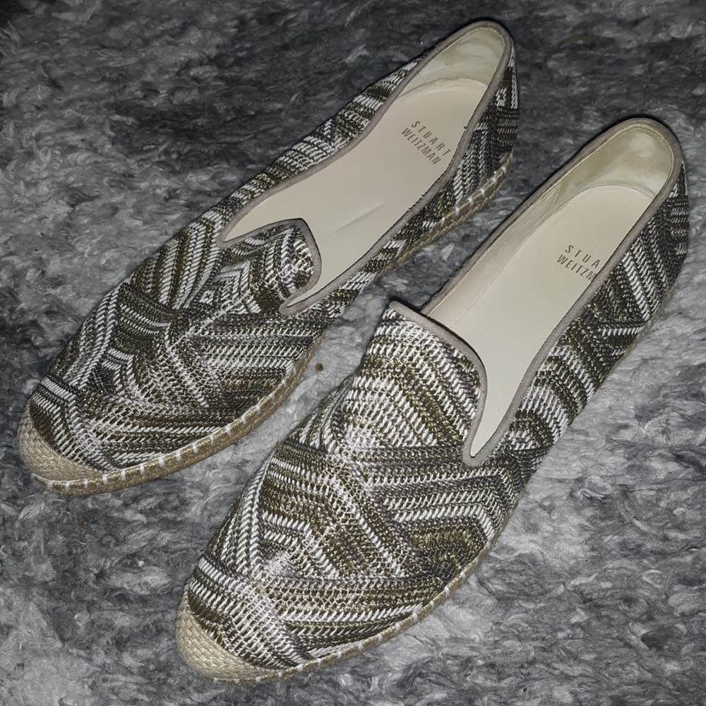 STUART WEITZMAN Lady’s Multicolor Pipecatalan Platform Slipon Espadrille Shoe 10